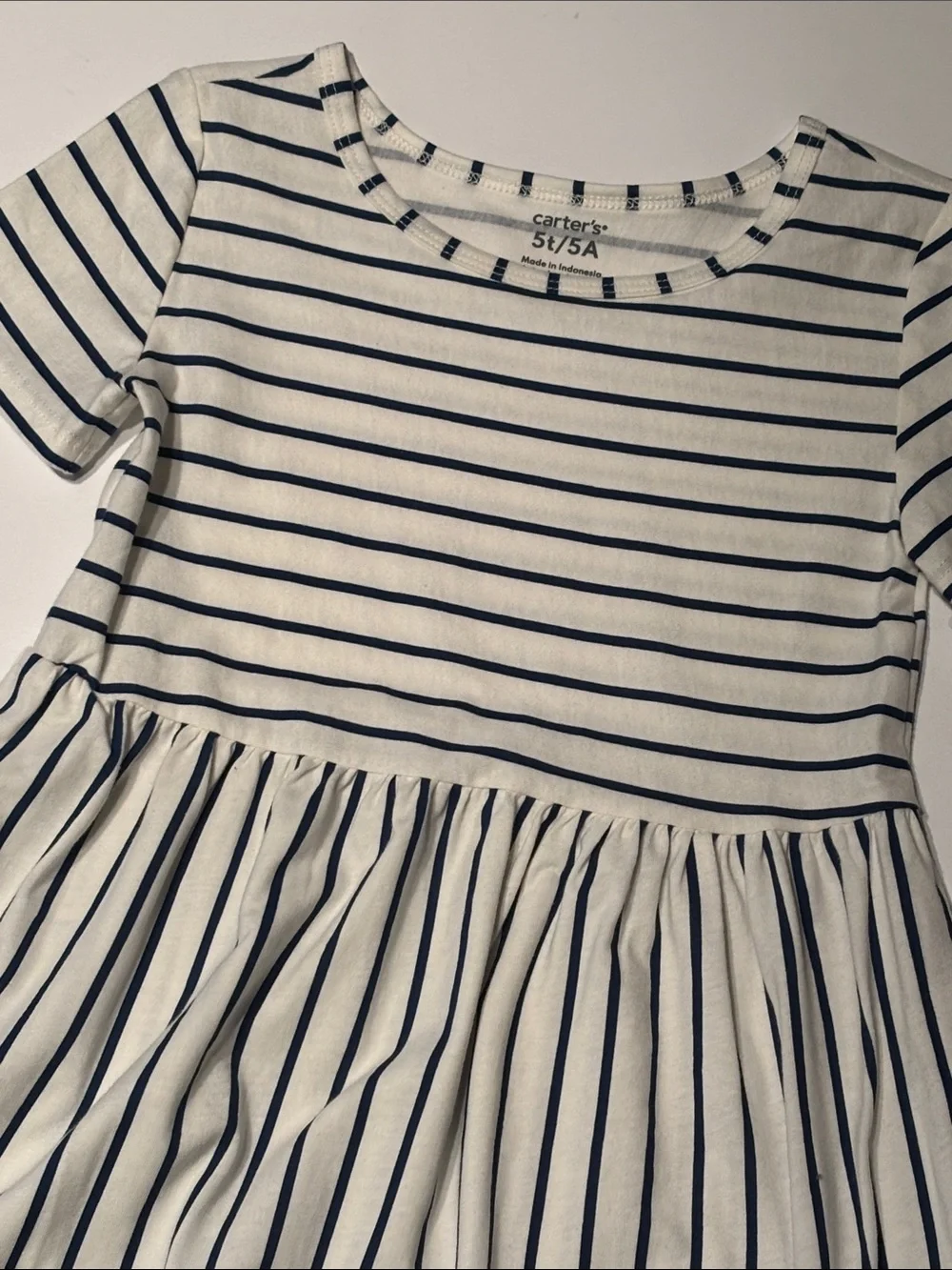 Carter's Toddler Girls Short Sleeve Striped Dress